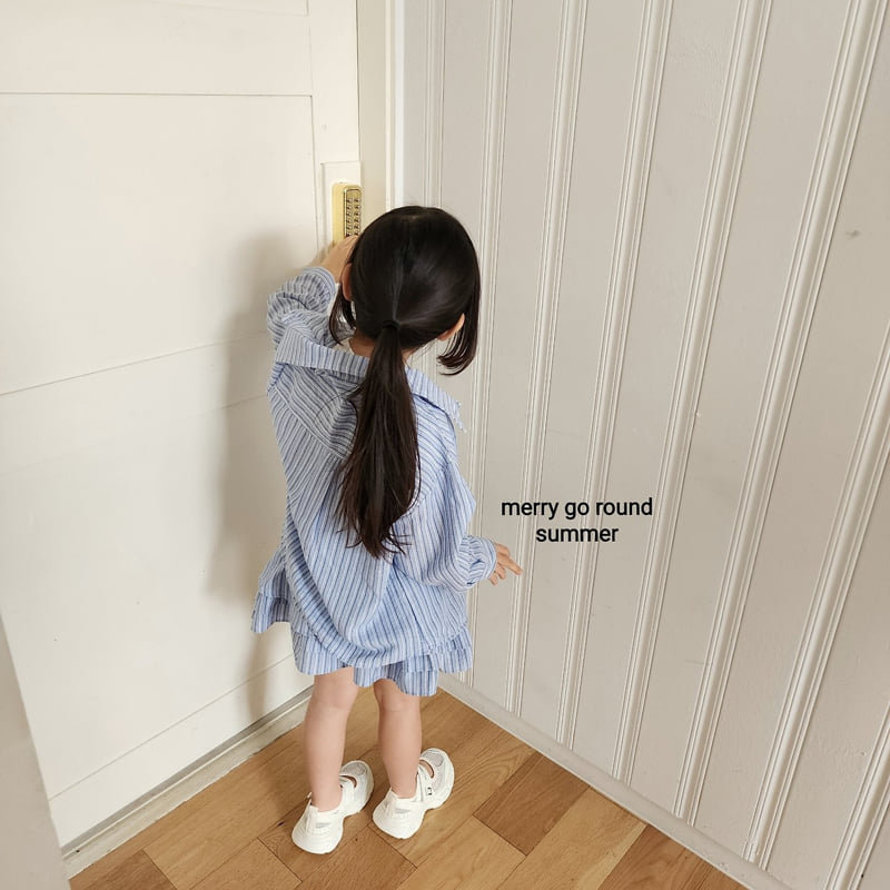 Merry Go Round - Korean Children Fashion - #kidsshorts - Stripe Shirt - 11