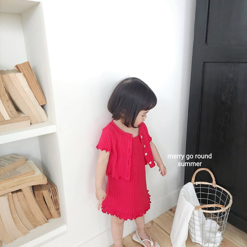Merry Go Round - Korean Children Fashion - #kidsshorts - Ribbed One-piece Set - 5