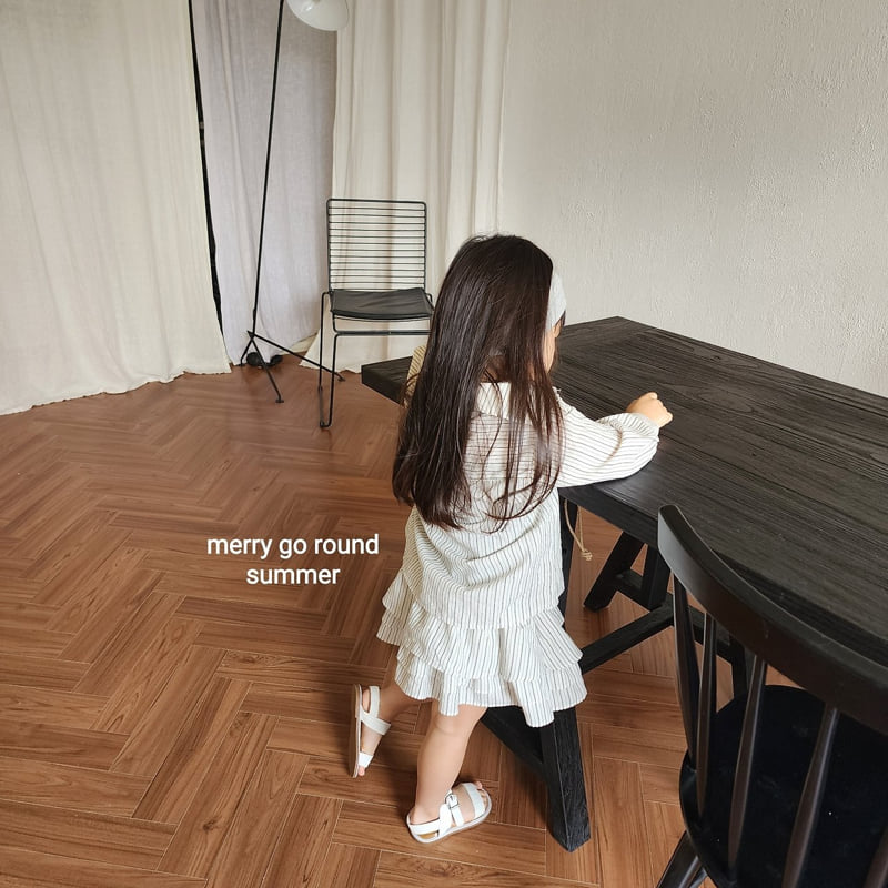 Merry Go Round - Korean Children Fashion - #fashionkids - Stripe Tiered Skirt - 4