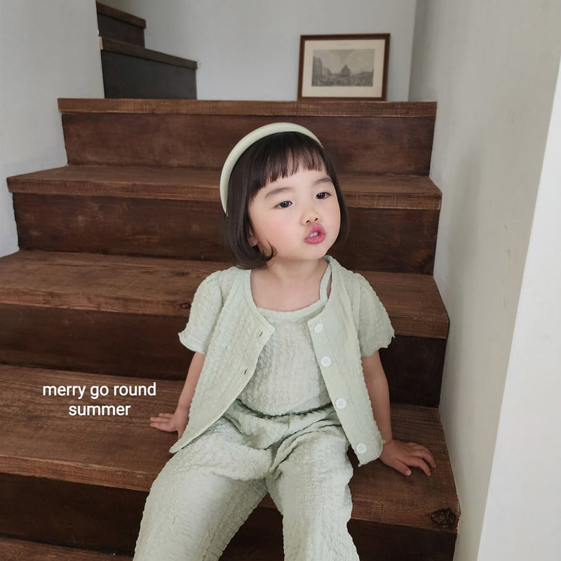 Merry Go Round - Korean Children Fashion - #kidsshorts - Cardigan Set (set of 3) - 2