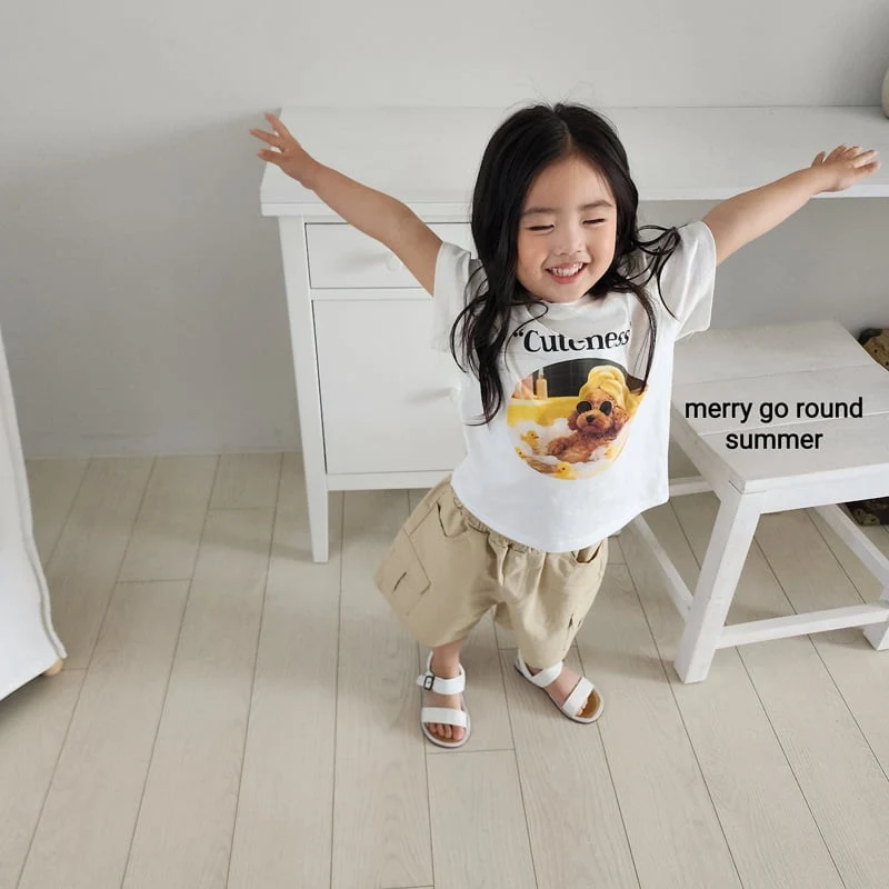 Merry Go Round - Korean Children Fashion - #kidsshorts - Summer Print Tee - 10
