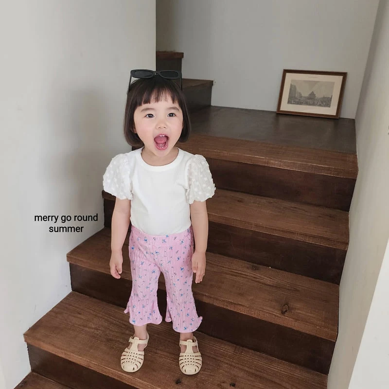 Merry Go Round - Korean Children Fashion - #kidsshorts - Pleated Bootcut Pants - 3