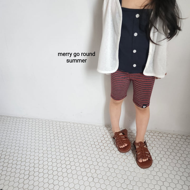 Merry Go Round - Korean Children Fashion - #kidsstore - Ribbed Button Sleeveless - 9