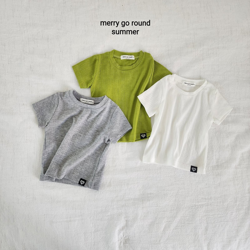 Merry Go Round - Korean Children Fashion - #kidsstore - Soft Short Sleeve Tee
