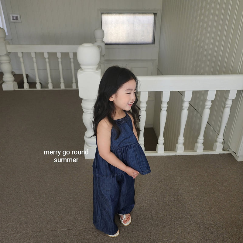 Merry Go Round - Korean Children Fashion - #kidsstore - Denim Sleeveless - 9