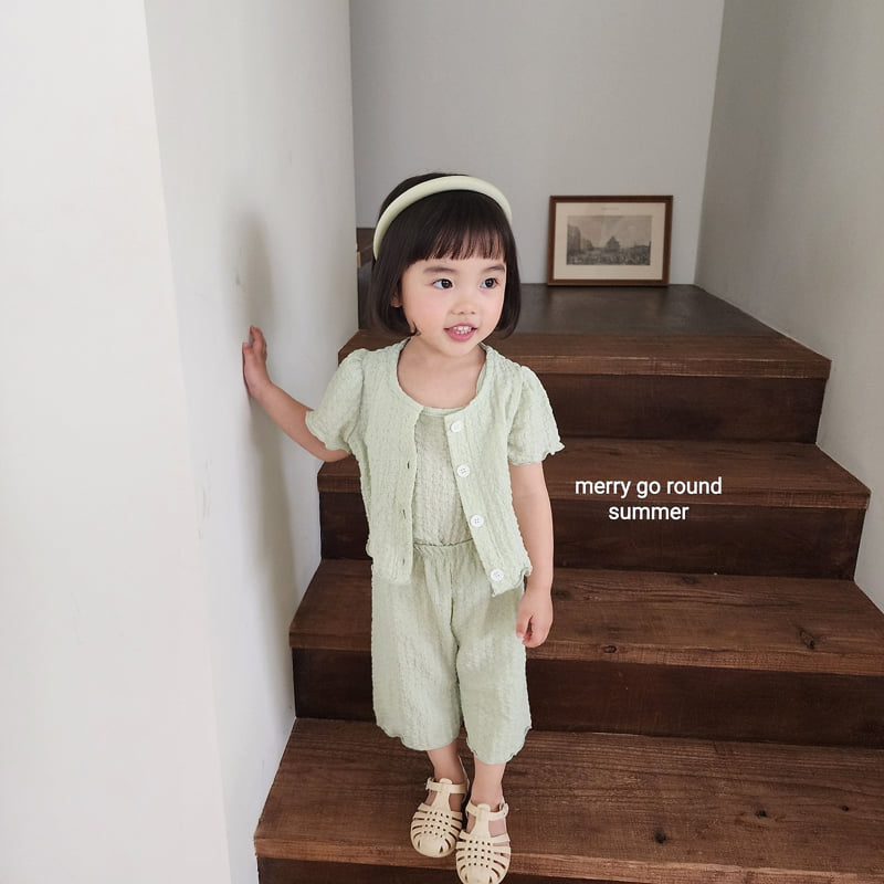 Merry Go Round - Korean Children Fashion - #kidsstore - Cardigan Set (set of 3) - 3
