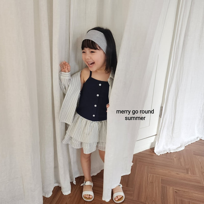 Merry Go Round - Korean Children Fashion - #kidzfashiontrend - Ribbed Button Sleeveless - 10