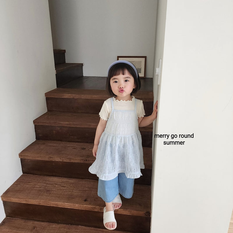 Merry Go Round - Korean Children Fashion - #kidzfashiontrend - Snowflake Sleeveless One-piece - 5