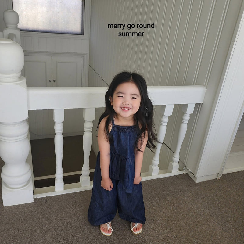 Merry Go Round - Korean Children Fashion - #kidzfashiontrend - Denim Sleeveless - 10