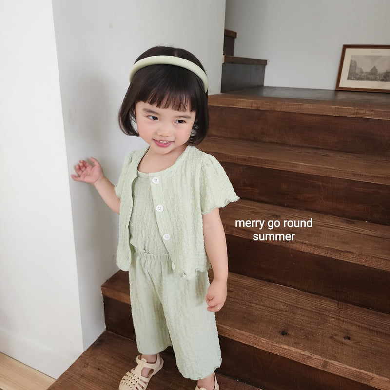 Merry Go Round - Korean Children Fashion - #kidsstore - Cardigan Set (set of 3) - 4