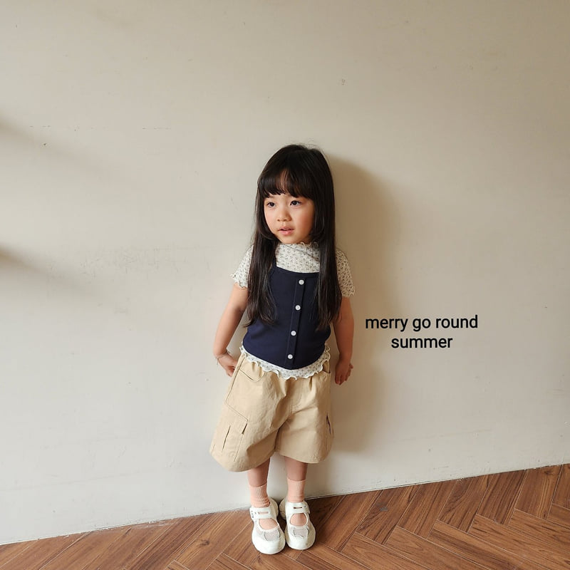 Merry Go Round - Korean Children Fashion - #littlefashionista - Ribbed Button Sleeveless - 12