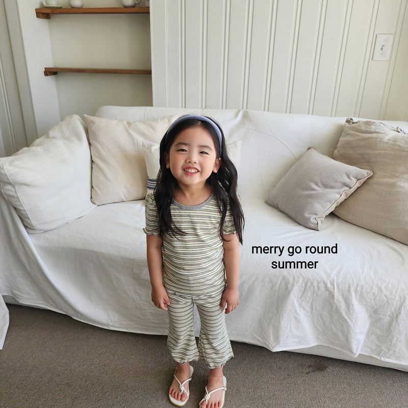 Merry Go Round - Korean Children Fashion - #littlefashionista - Soft Stripe Set - 10