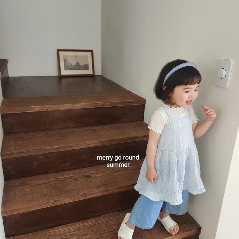 Merry Go Round - Korean Children Fashion - #littlefashionista - Snowflake Sleeveless One-piece - 7