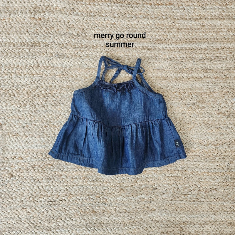 Merry Go Round - Korean Children Fashion - #littlefashionista - Denim Sleeveless - 12