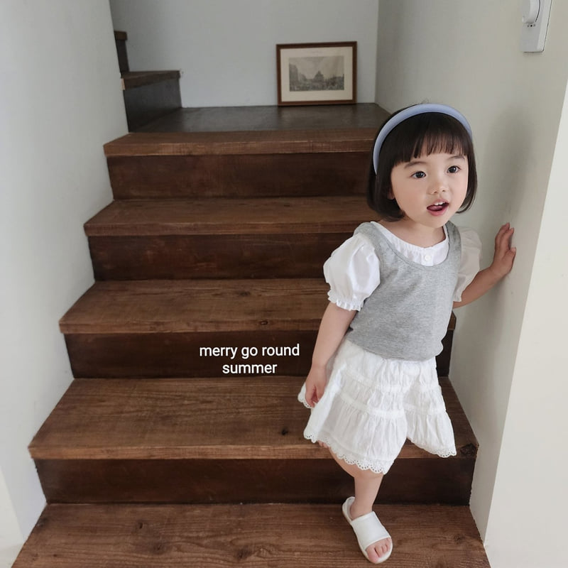 Merry Go Round - Korean Children Fashion - #littlefashionista - Lace Skirt - 2