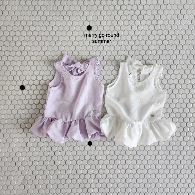Merry Go Round - Korean Children Fashion - #magicofchildhood - Ribbon One-piece
