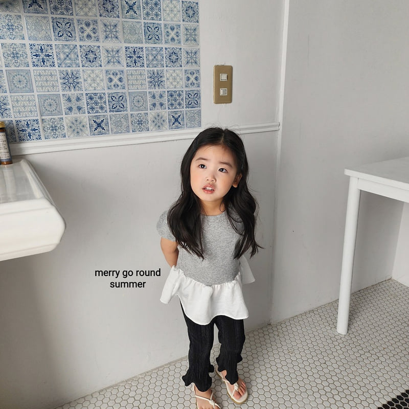 Merry Go Round - Korean Children Fashion - #magicofchildhood - Satin Puff Tee - 8