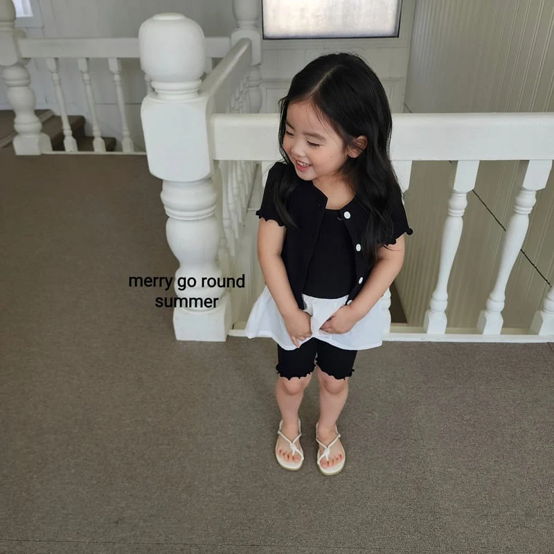 Merry Go Round - Korean Children Fashion - #magicofchildhood - Short Sleeve Cardigan Set (set of 3) - 6