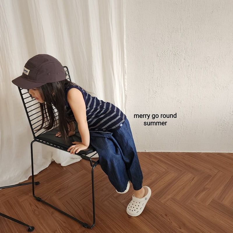 Merry Go Round - Korean Children Fashion - #littlefashionista - Wide Denim Pants - 4