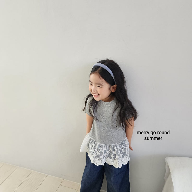 Merry Go Round - Korean Children Fashion - #magicofchildhood - Lace Tee - 2