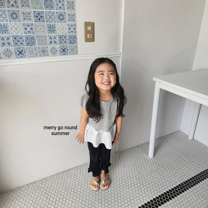 Merry Go Round - Korean Children Fashion - #minifashionista - Satin Puff Tee - 9