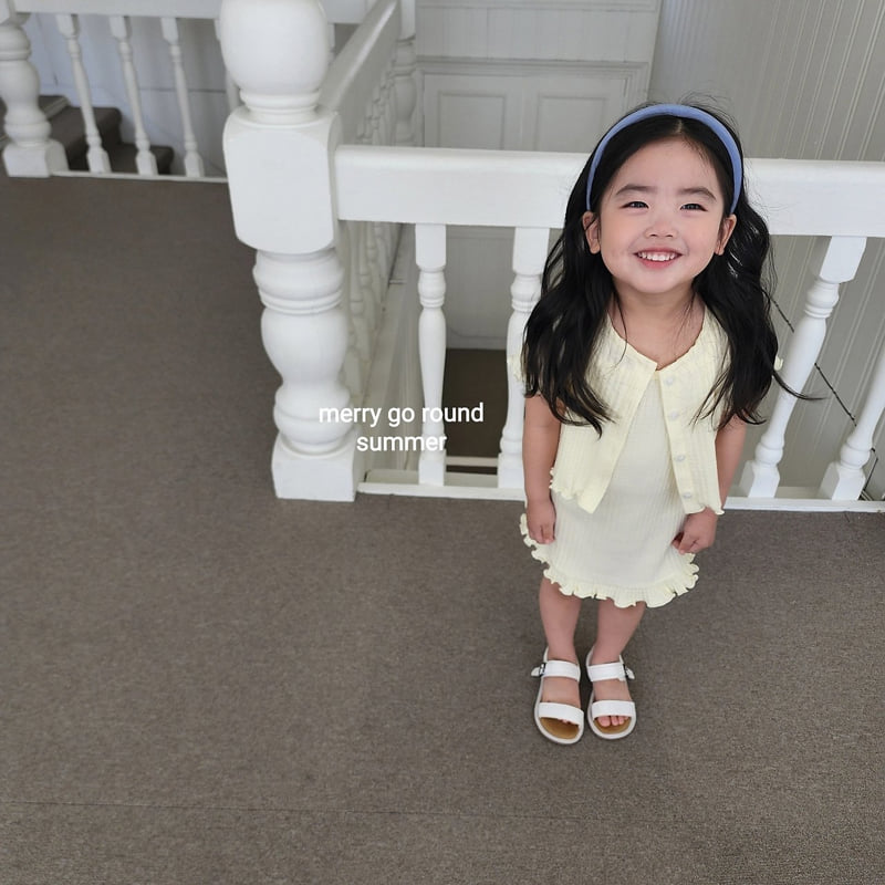 Merry Go Round - Korean Children Fashion - #prettylittlegirls - Ribbed One-piece Set - 12