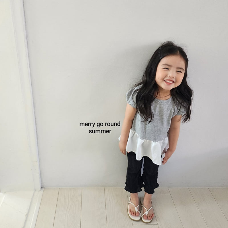 Merry Go Round - Korean Children Fashion - #prettylittlegirls - Satin Puff Tee - 10