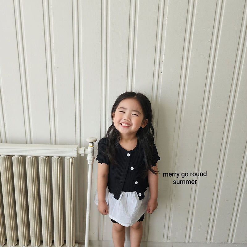 Merry Go Round - Korean Children Fashion - #prettylittlegirls - Short Sleeve Cardigan Set (set of 3) - 8