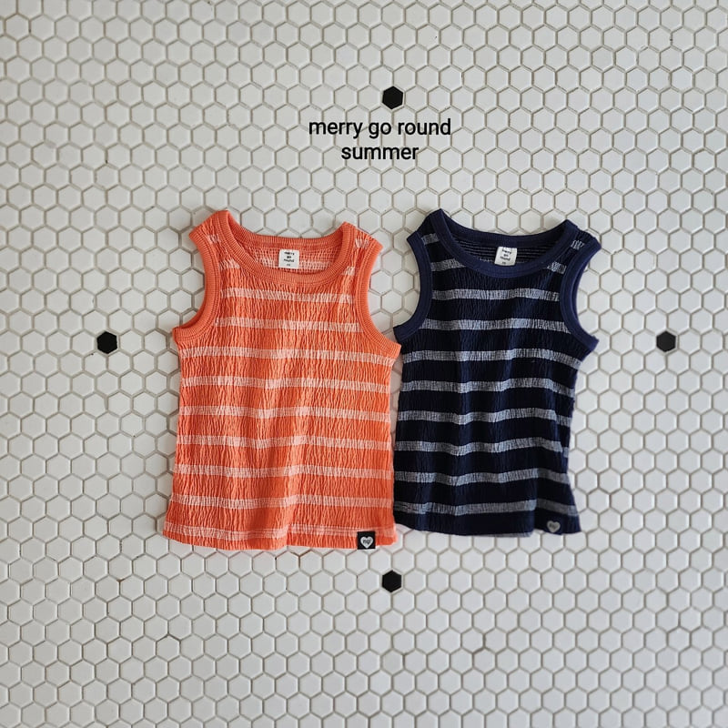 Merry Go Round - Korean Children Fashion - #todddlerfashion - Stripe Long Sleeveless