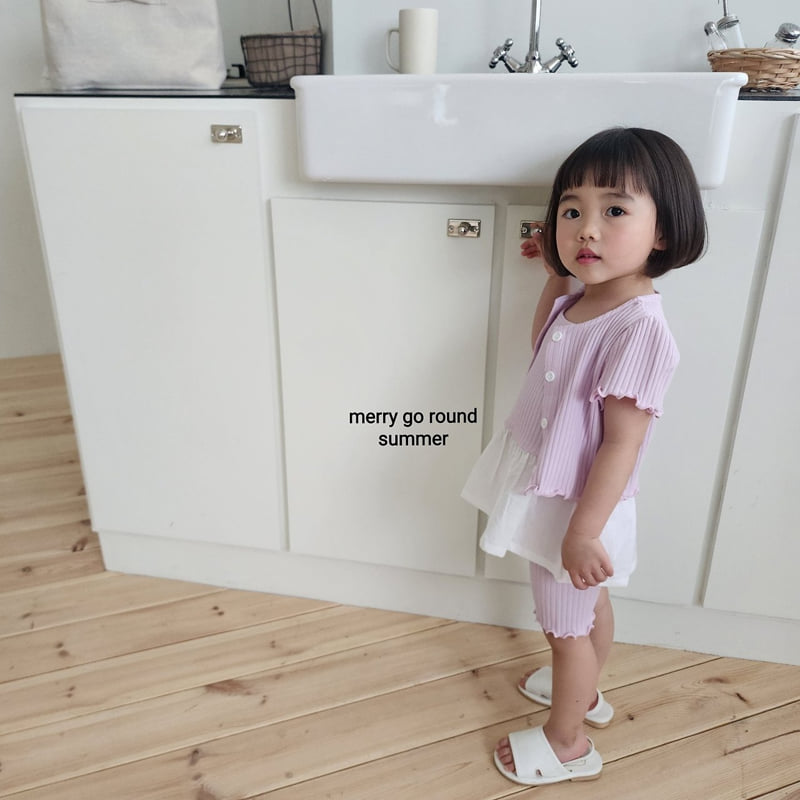 Merry Go Round - Korean Children Fashion - #todddlerfashion - Short Sleeve Cardigan Set (set of 3) - 9