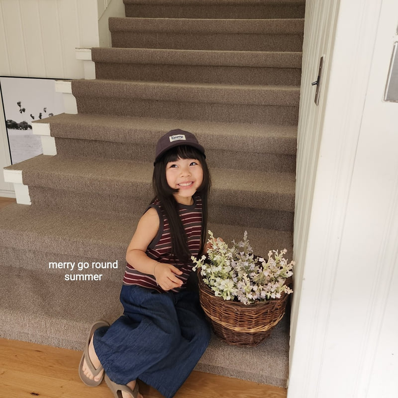 Merry Go Round - Korean Children Fashion - #todddlerfashion - Wide Denim Pants - 7