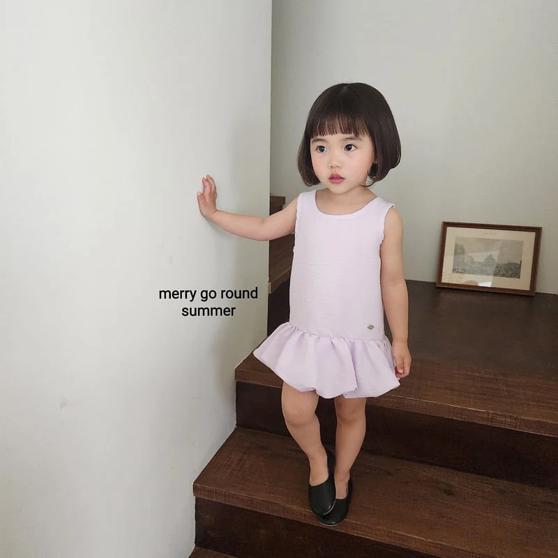 Merry Go Round - Korean Children Fashion - #toddlerclothing - Ribbon One-piece - 5