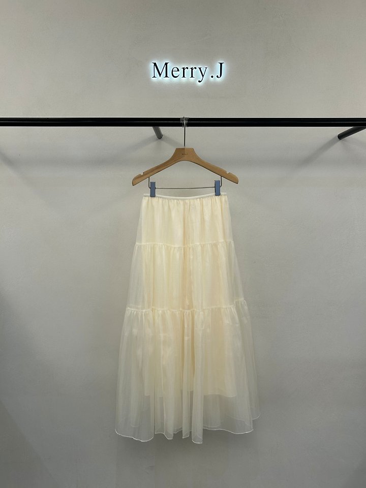 Merry J - Korean Women Fashion - #momslook - Ella Organza Tiered Skirt - 9