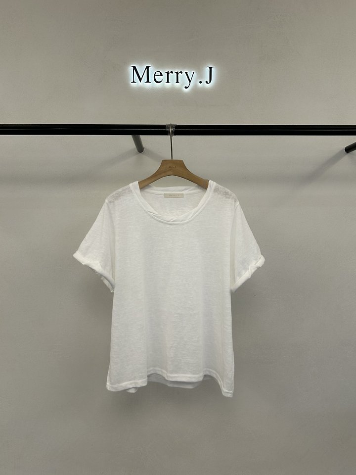 Merry J - Korean Women Fashion - #momslook - Soft Slub Tee - 7