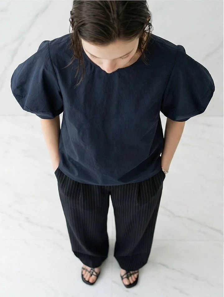 Merry J - Korean Women Fashion - #momslook - Balloon Ribbon Blouse - 11