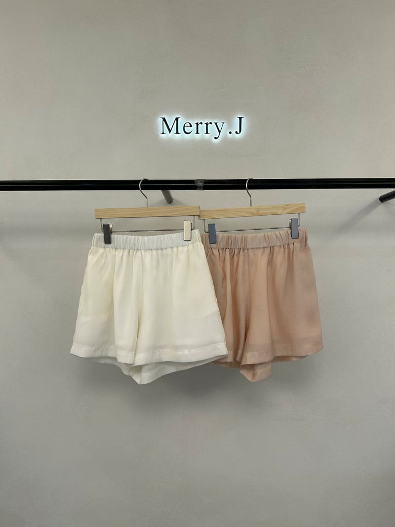Merry J - Korean Women Fashion - #momslook - Organza Shorts - 2