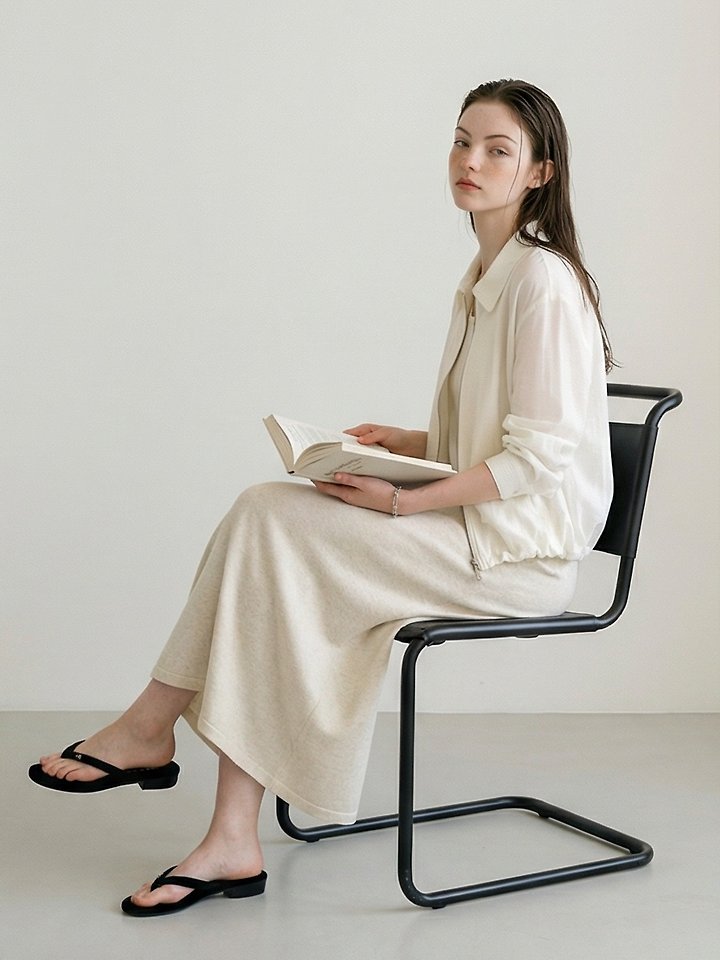 Merry J - Korean Women Fashion - #momslook - Organza Zip Blouson - 12