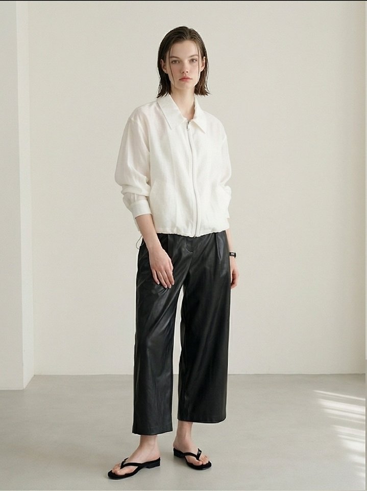 Merry J - Korean Women Fashion - #momslook - Organza Zip Blouson - 2