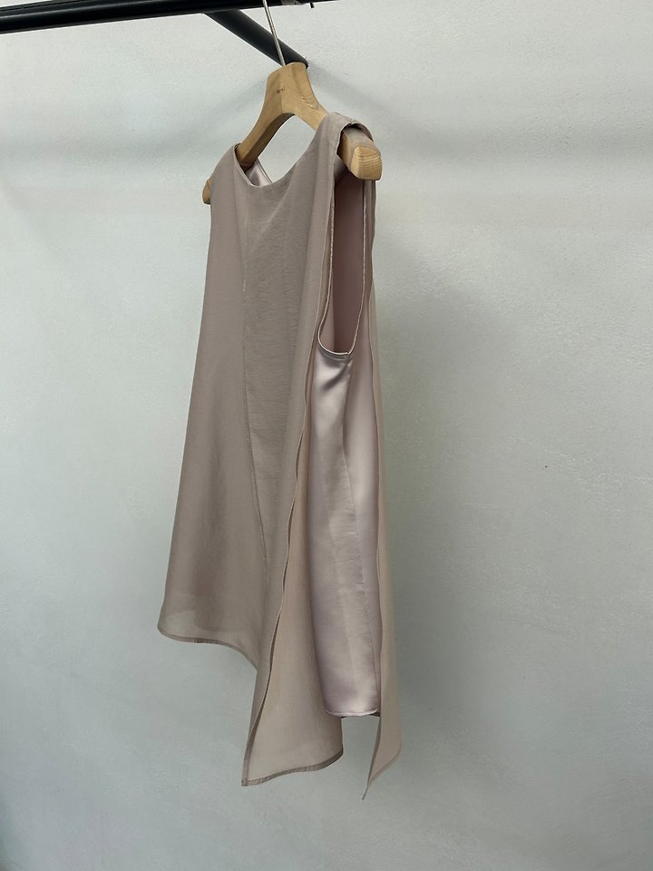 Merry J - Korean Women Fashion - #momslook - Organza Layered Slit Blouse - 10