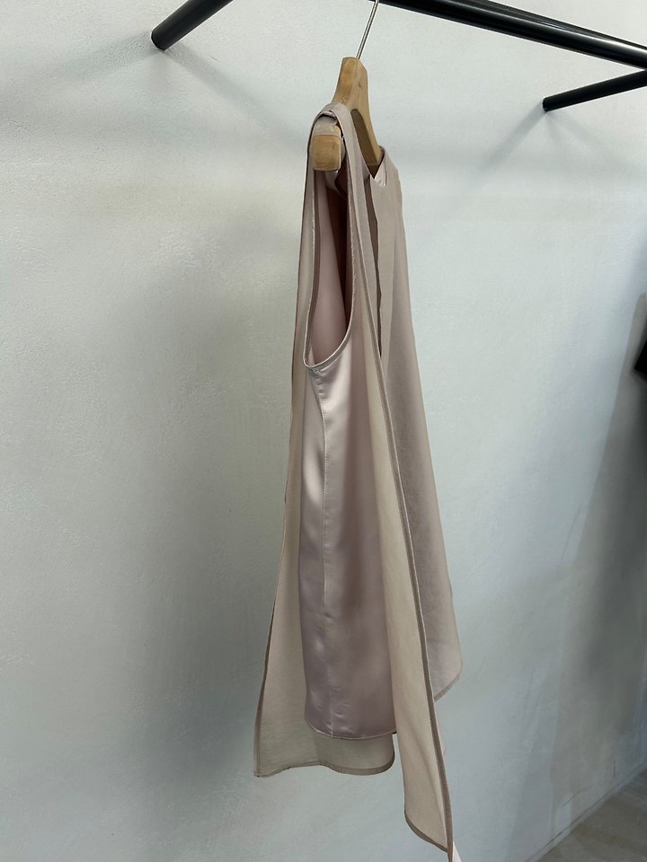 Merry J - Korean Women Fashion - #momslook - Organza Layered Slit Blouse - 12