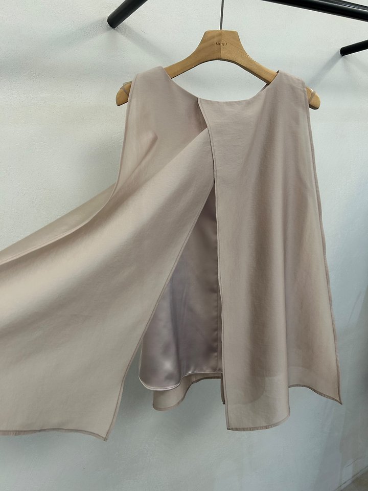 Merry J - Korean Women Fashion - #momslook - Organza Layered Slit Blouse - 8