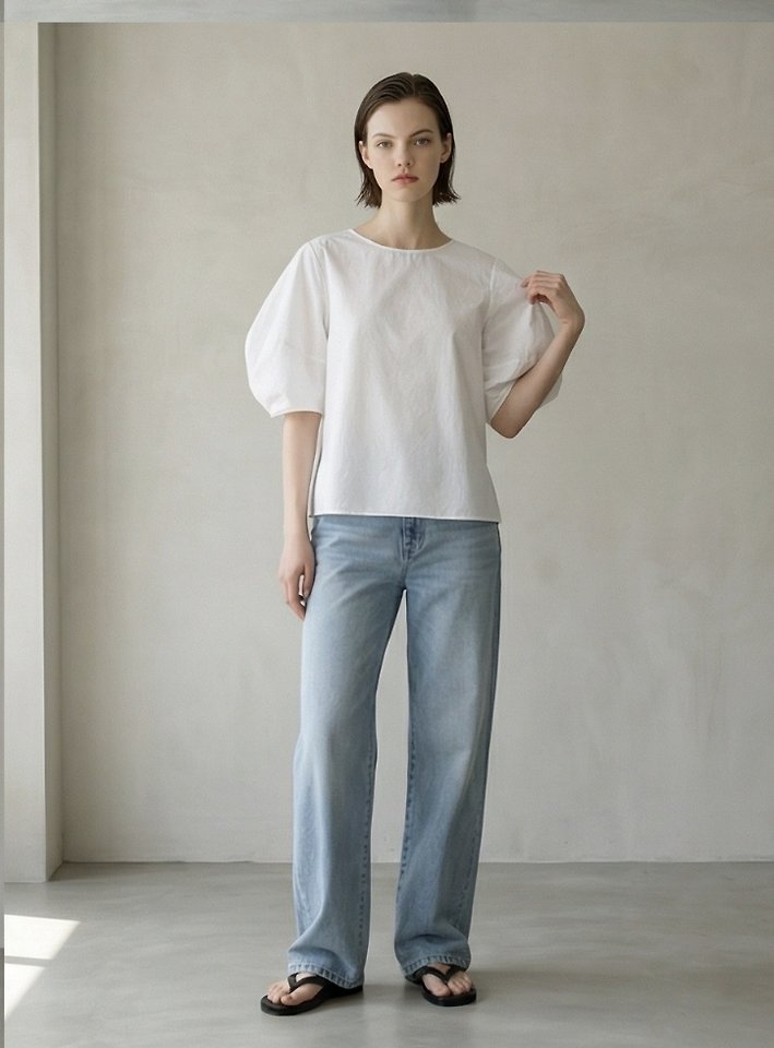 Merry J - Korean Women Fashion - #momslook - Balloon Ribbon Blouse - 11