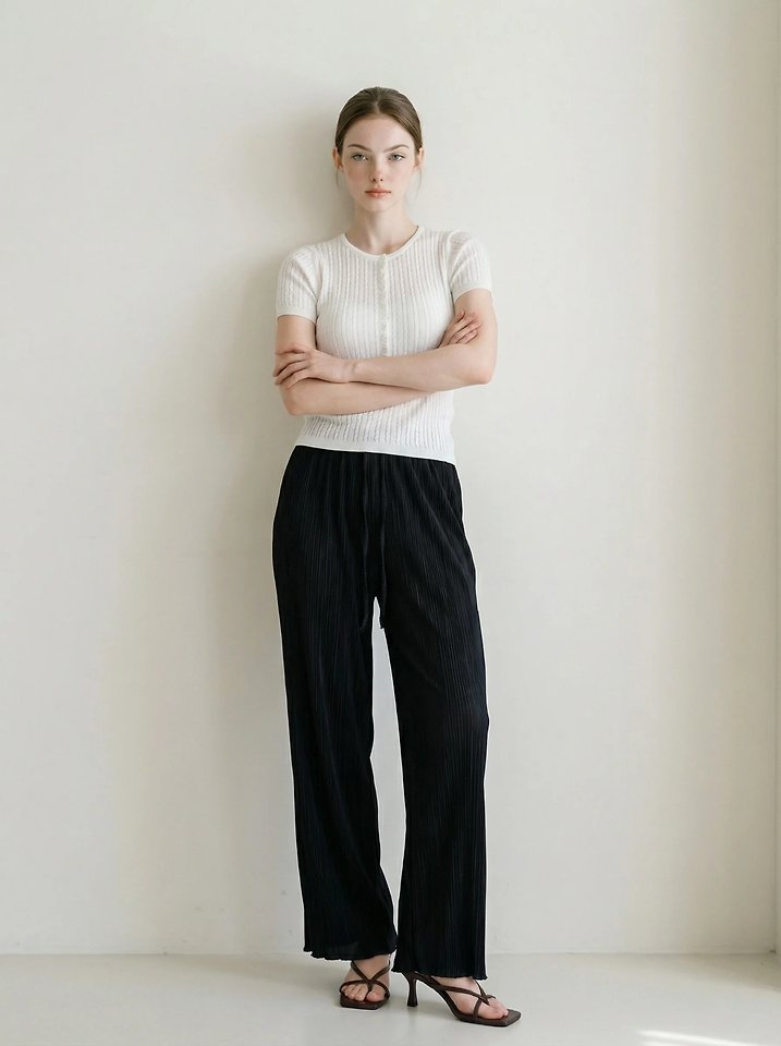 Merry J - Korean Women Fashion - #restrostyle - Slim Fit Button Knit