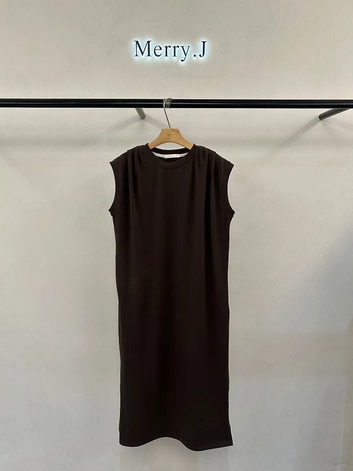 Merry J - Korean Women Fashion - #romanticstyle - Tuck Pleat One-piece - 5
