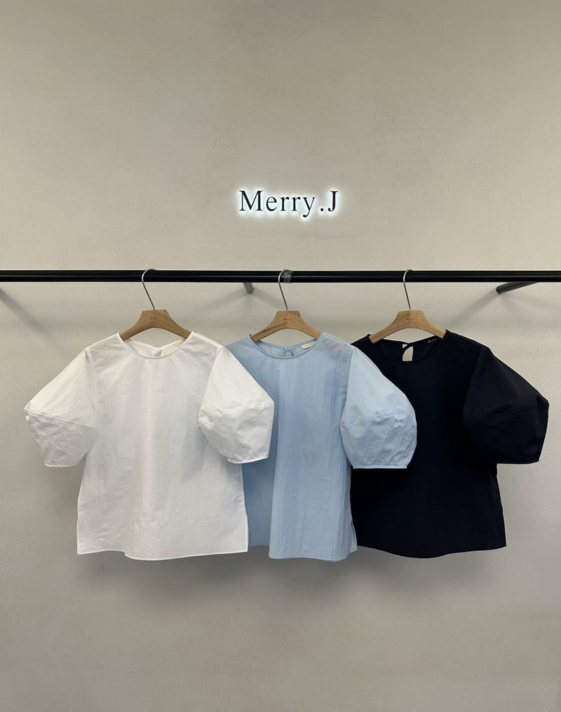Merry J - Korean Women Fashion - #romanticstyle - Balloon Ribbon Blouse