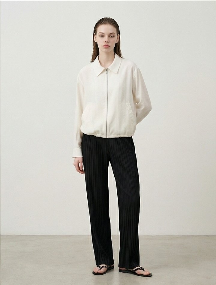 Merry J - Korean Women Fashion - #shopsmall - Organza Zip Blouson - 9