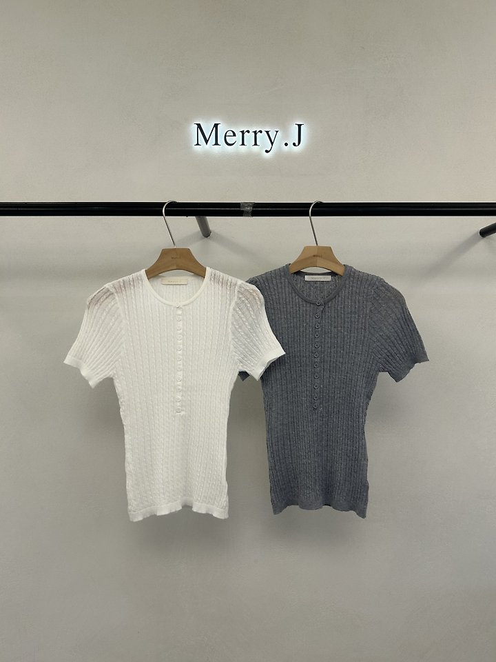 Merry J - Korean Women Fashion - #shopsmall - Slim Fit Button Knit - 3