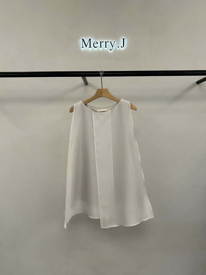 Merry J - Korean Women Fashion - #shopsmall - Organza Layered Slit Blouse - 4