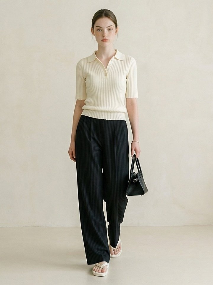 Merry J - Korean Women Fashion - #vintageinspired - ST Pintuck Spandex Pants - 2