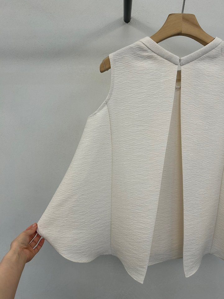 Merry J - Korean Women Fashion - #vintagekidsstyle - Summer Tweed Flare Blouse - 12